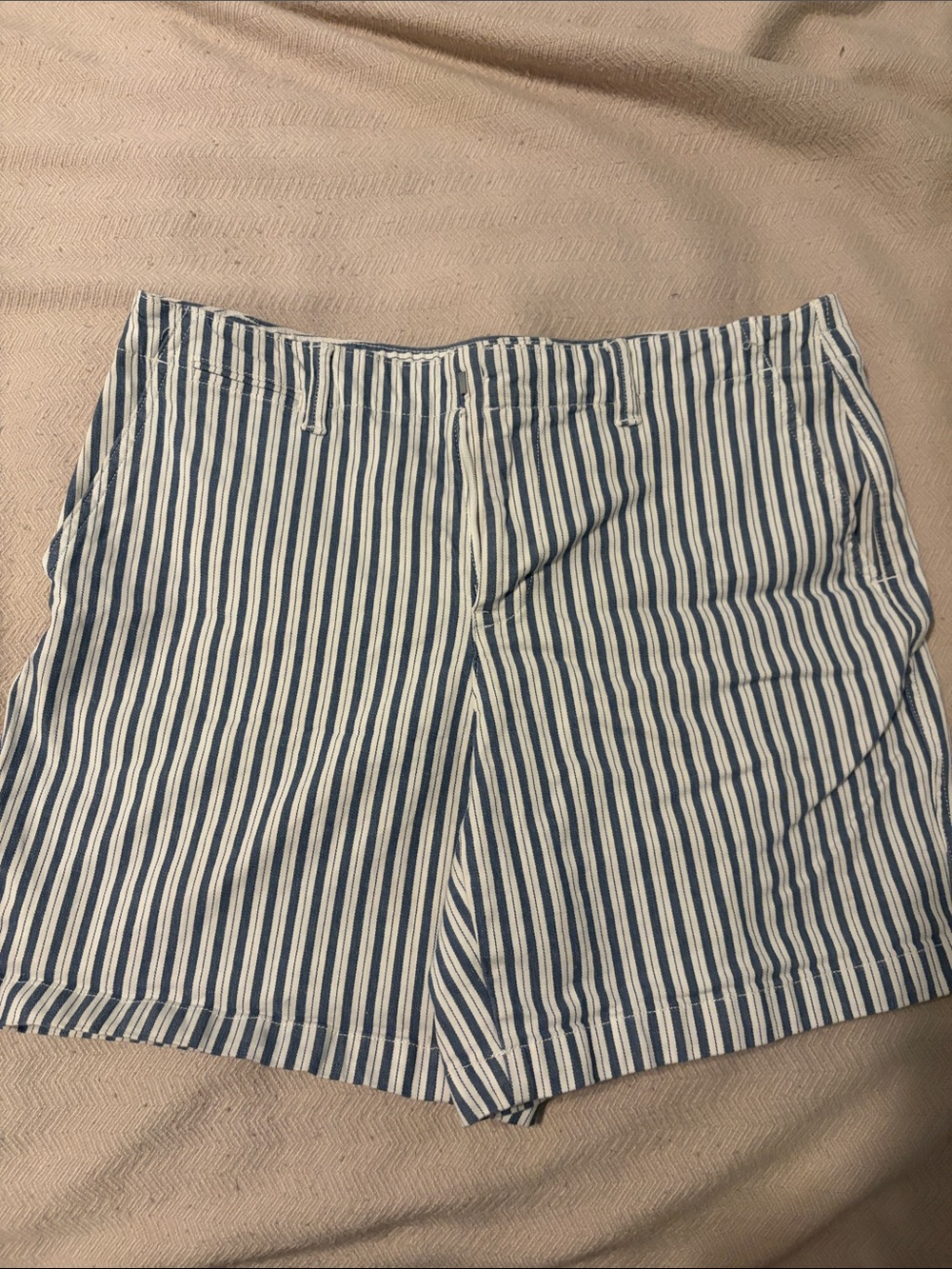 Lands' End Navy and White Striped Women's Shorts
